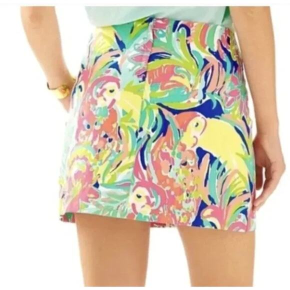 Lilly Pulitzer Rhea Tropical Skort Casa Banana Tropical Resort Vacation Sz 0 - Picture 2 of 7